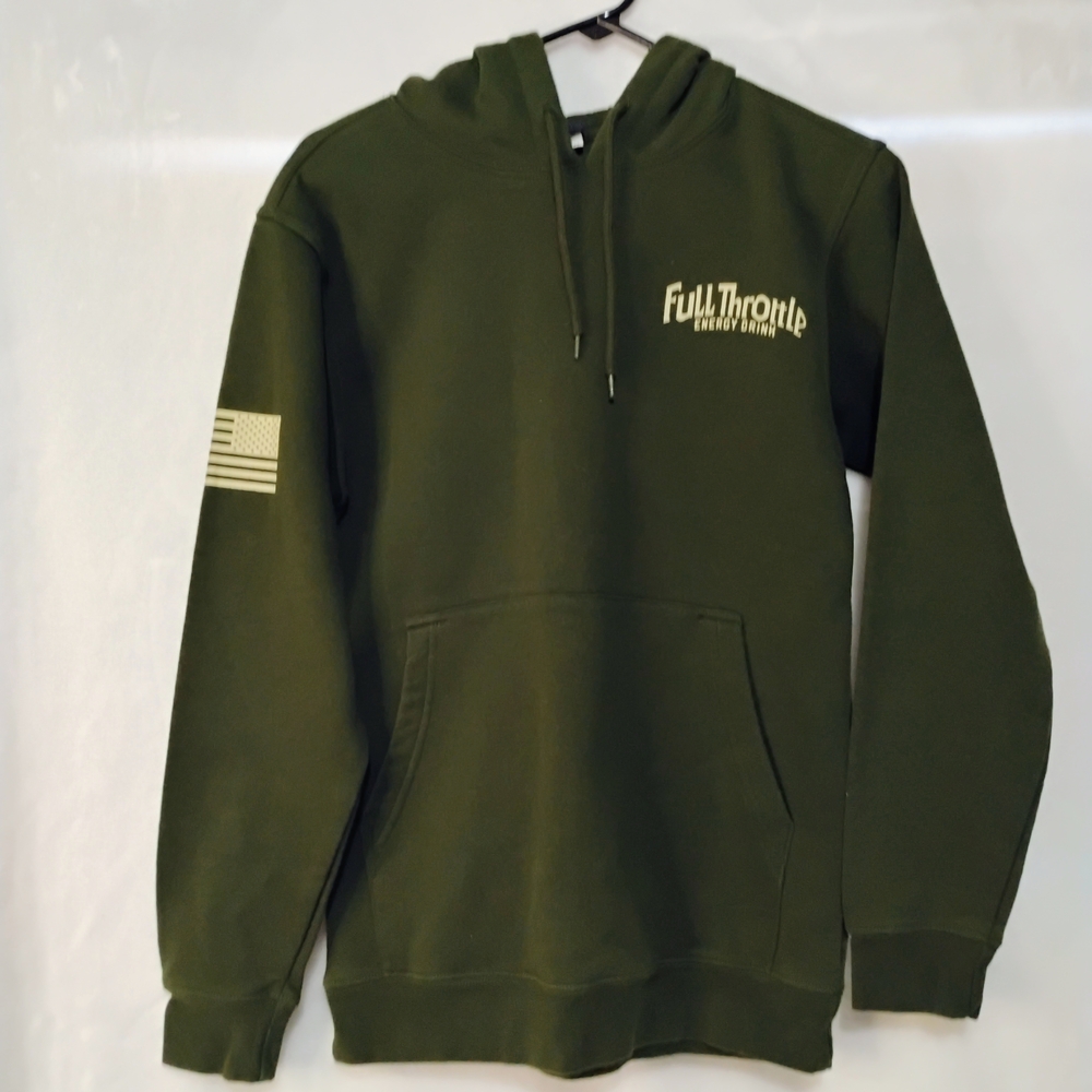 Full Throttle By Monster Energy Drink Green Hoodie Sweatshirt Size Small Promo M